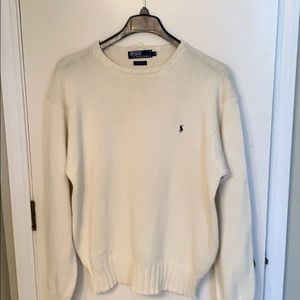NWT: XL White 100% Cotton Ralph Lauren Sweater